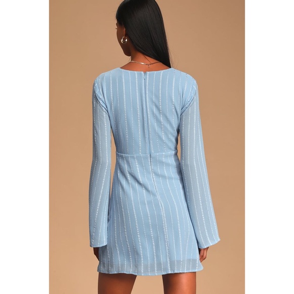 Lulu’s Million Reasons Blue Striped Mini D… - Picture 7 of 15